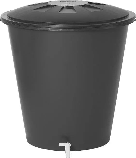 Regentonne rund 210l, komplett m. Deckel