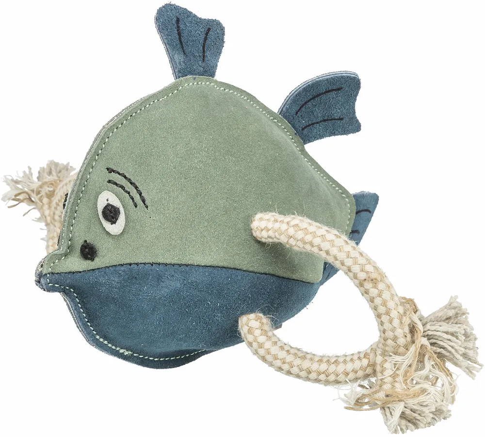 Fisch mit Tau, Leder/Tau