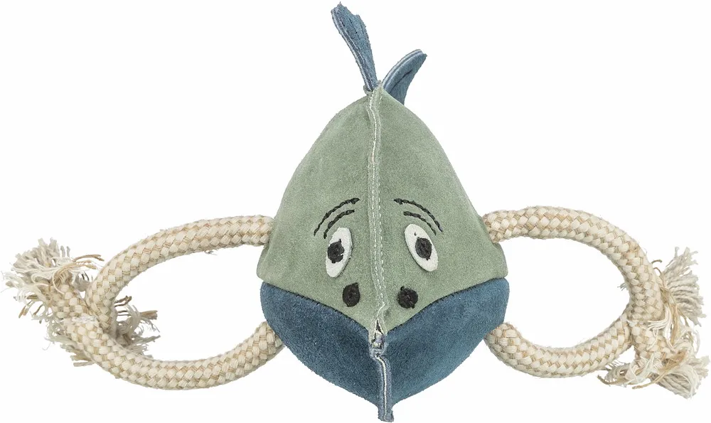 Fisch mit Tau, Leder/Tau