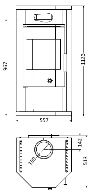 Kaminofen Typ10849-Thyra DB