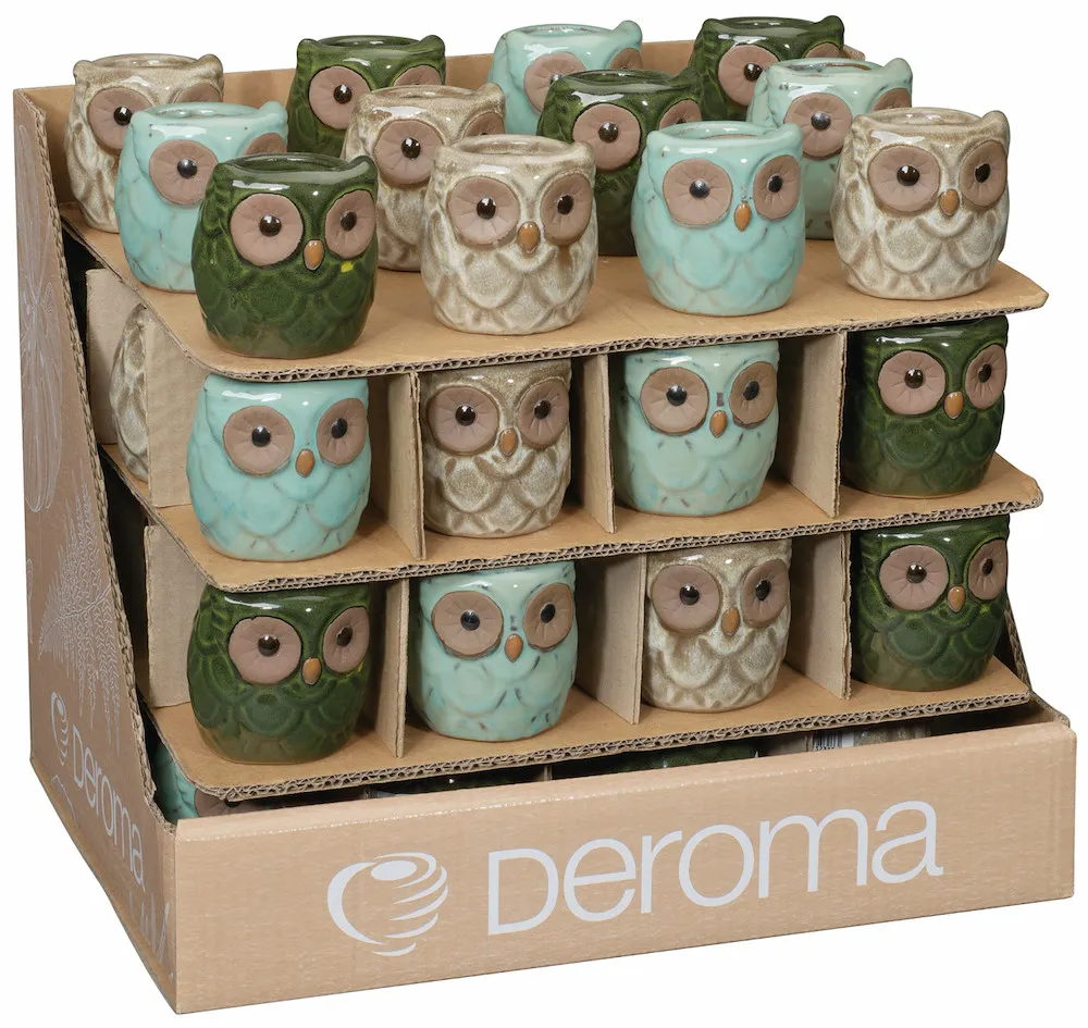 Dekopflanztopf Eule Farbmix